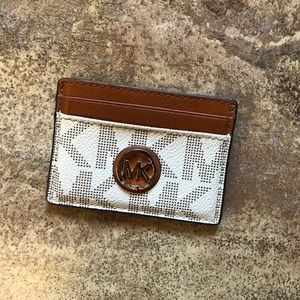 Michael Kors Monogram Card Holder vanilla